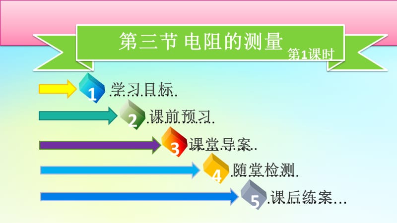 九年级物理全册 第十七章 第三节 电阻的测量（第1课时）习题课件 （新版）新人教版.ppt_第2页