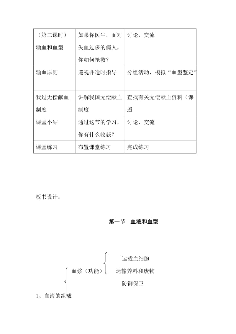 苏教版生物七下血液和血型word学案.doc_第3页