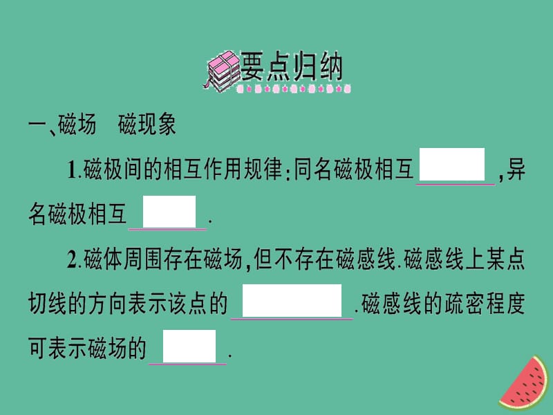 九年级物理全册 第十七章 从指南针到磁悬浮列车本章复习训练习题课件 （新版）沪科版.ppt_第2页