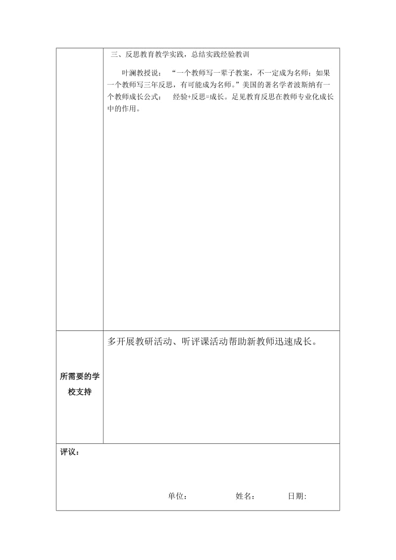 个人专业发展规划(罗蕾).docx_第3页