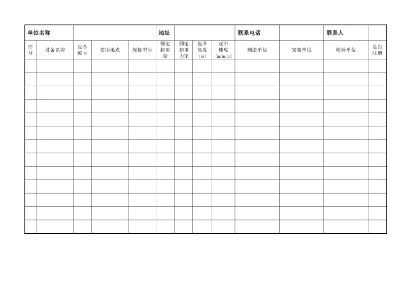 施工安全培训专题：机械台账.doc_第2页