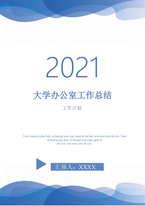 2021年大学办公室工作总结.doc