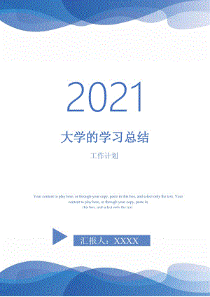 2021年大学的学习总结.doc