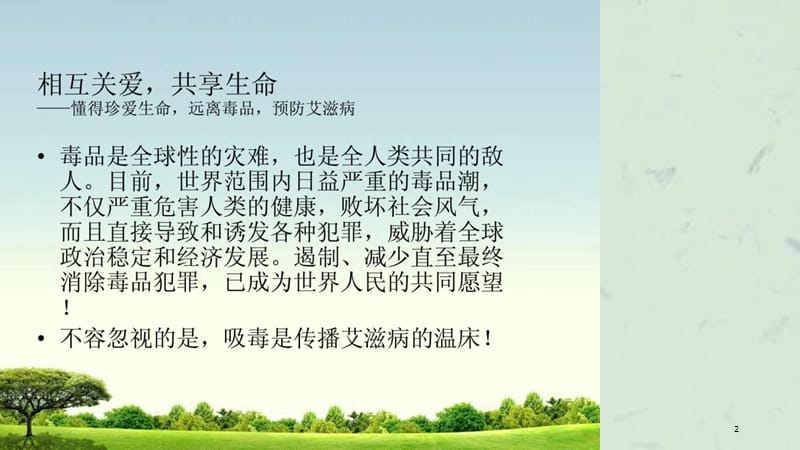 毒防艾主题班会课件.ppt_第2页