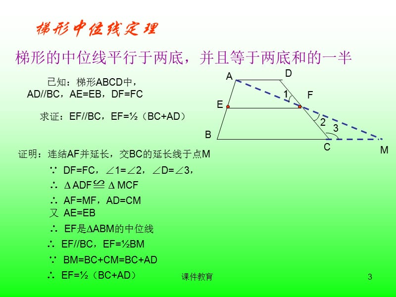 梯形中位线的证明[上课课件].ppt_第3页