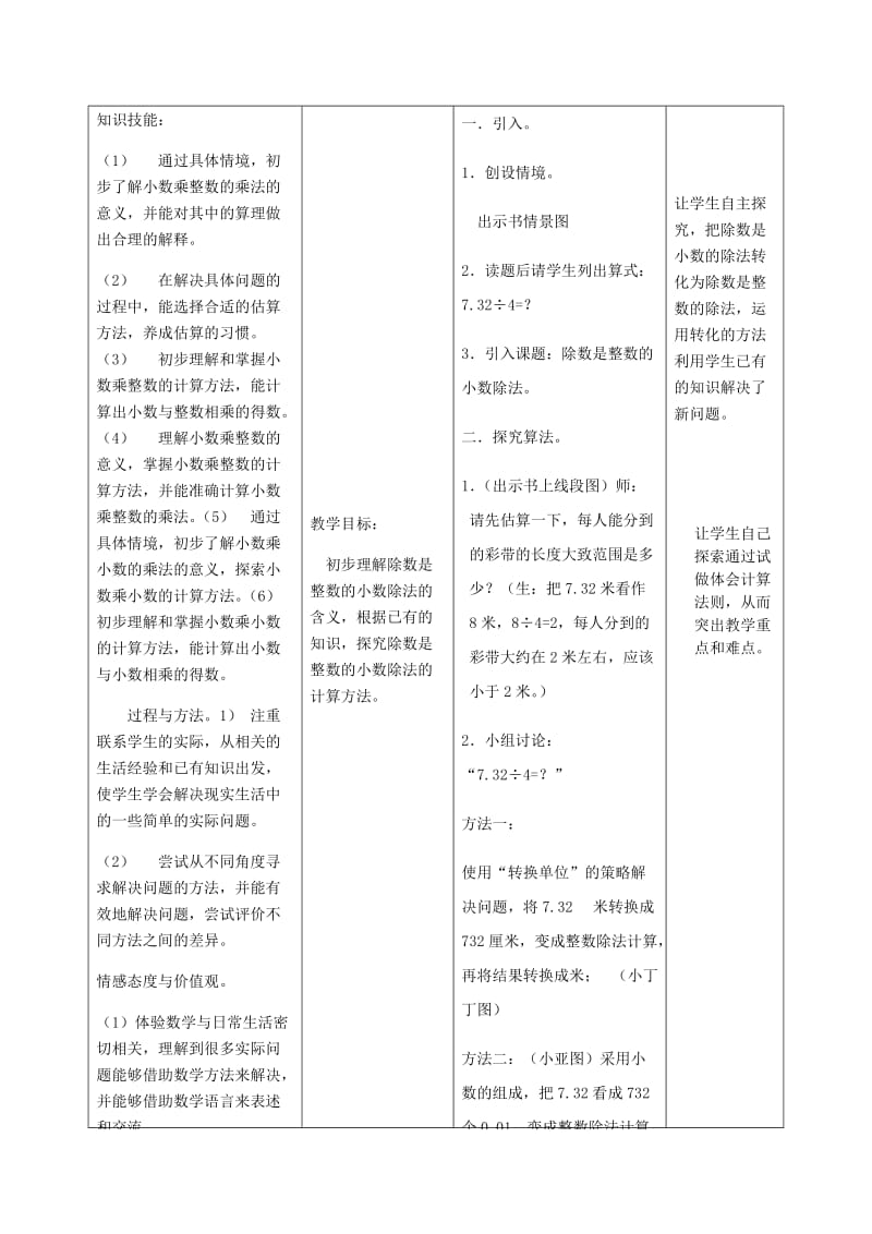 小学数学第九册第二单元教学片段设计除数是整数的小数除法.docx_第2页