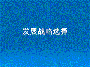 《发展战略选择》PPT课件.ppt