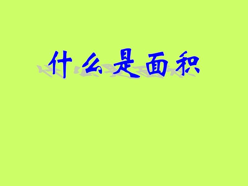 杨亚玲(什么是面积).ppt_第1页