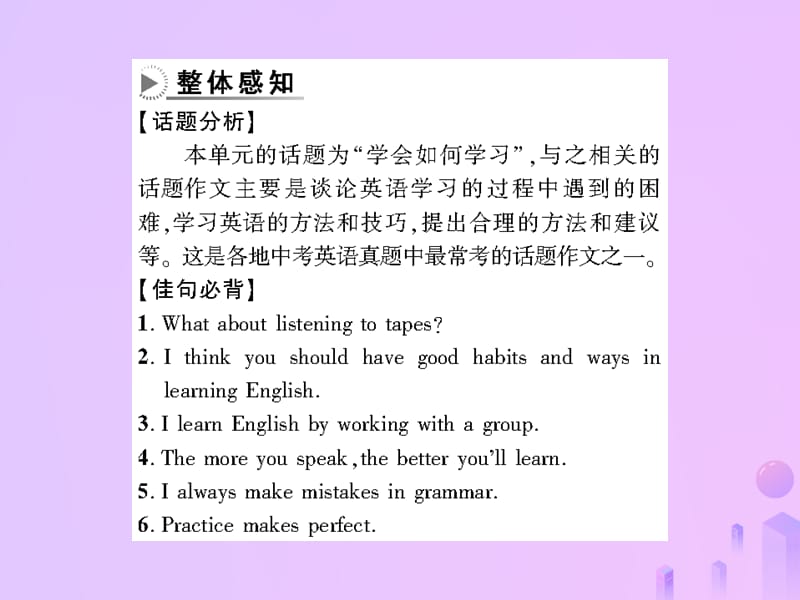 2018-2019学年九年级英语全册 Unit 1 How can we become good learners单元话题写作习题课件 （新版）人教新目标版.ppt_第2页