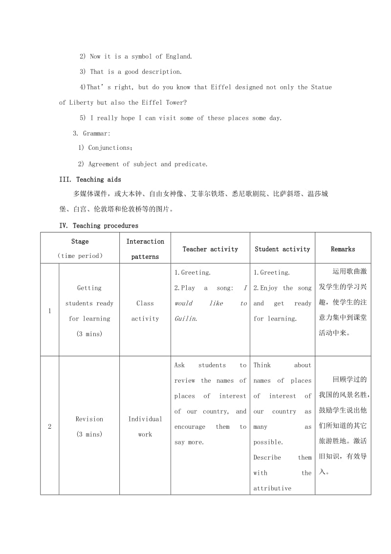 九年级英语下册 Unit 5 Topic 3 Now it is a symbol of England Section A教学设计 （新版）仁爱版.doc_第2页