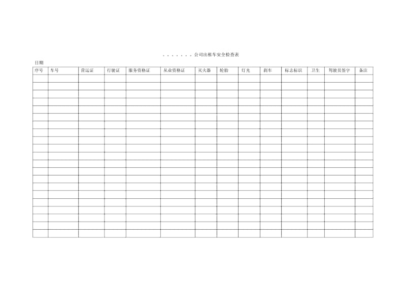 青岛某公司出租车安全检查表(doc14页).docx_第1页
