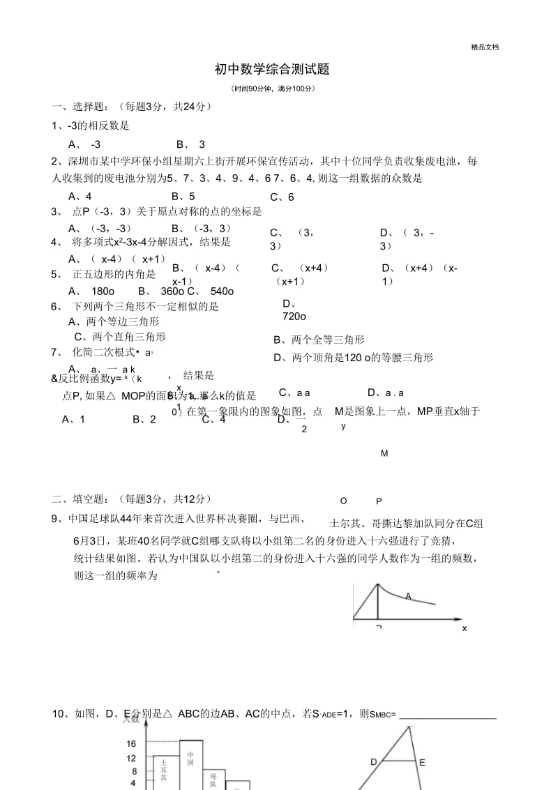 初中数学综合测试题.docx_第1页