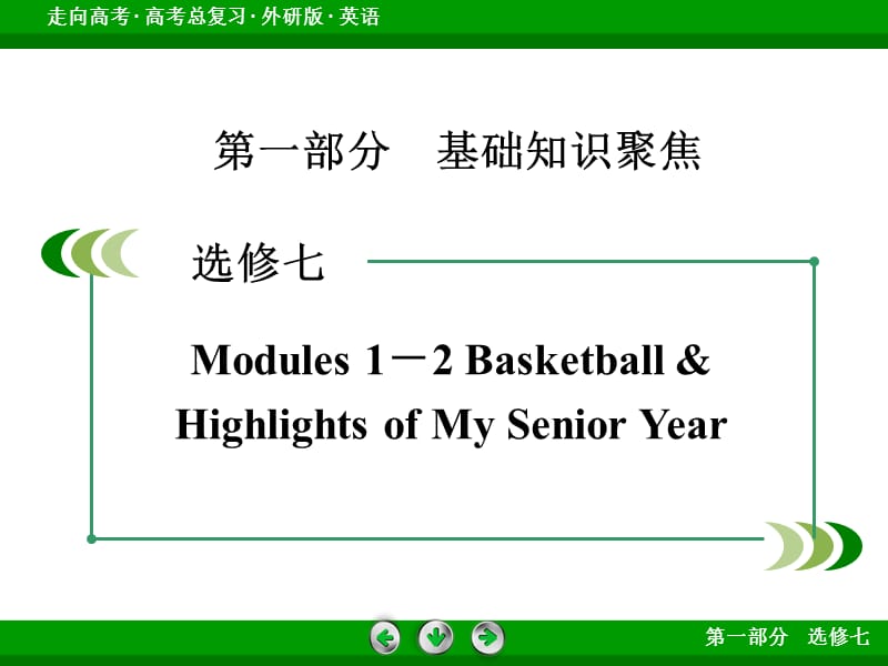 走向高考高三英语一轮(外研版)复习课件 选修7 Modules 1-2[课时讲课].ppt_第2页