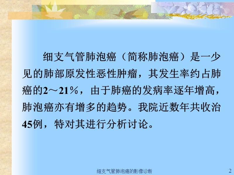 细支气管肺泡癌的影像诊断课件.ppt_第2页