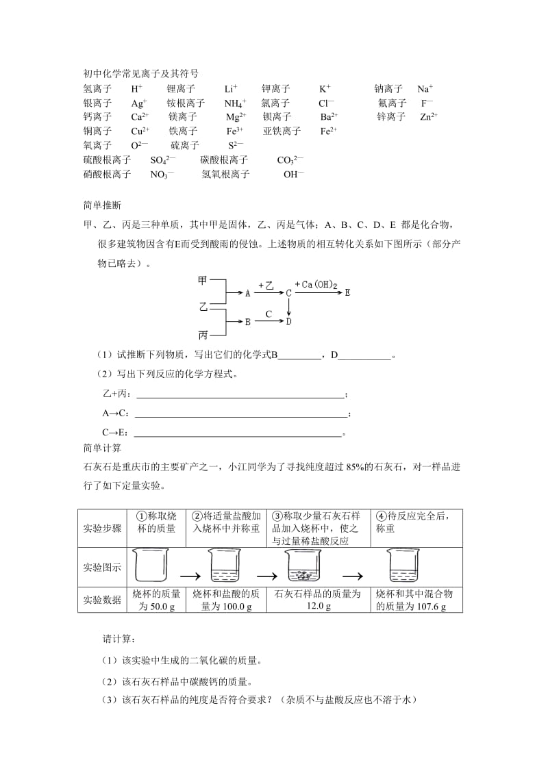 初中化学常见离子符号.doc_第1页