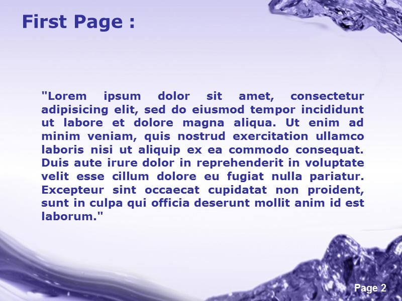 紫色液体水滴背景ppt模板.ppt_第2页