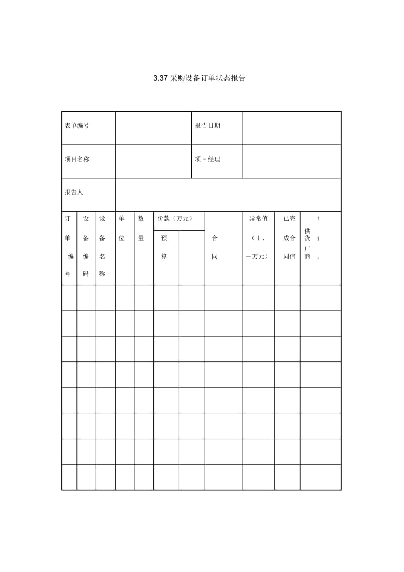 IT项目管理采购设备订单状态报告.docx_第1页