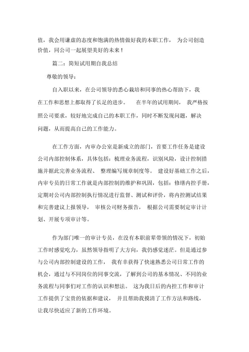 简短试用期自我总结.docx_第2页