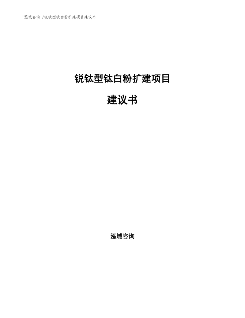 锐钛型钛白粉扩建项目建议书.docx_第1页