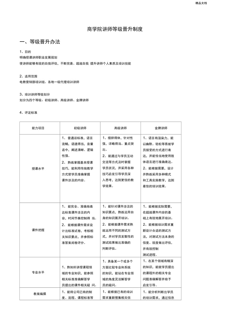 商学院讲师等级晋升制度.docx_第1页