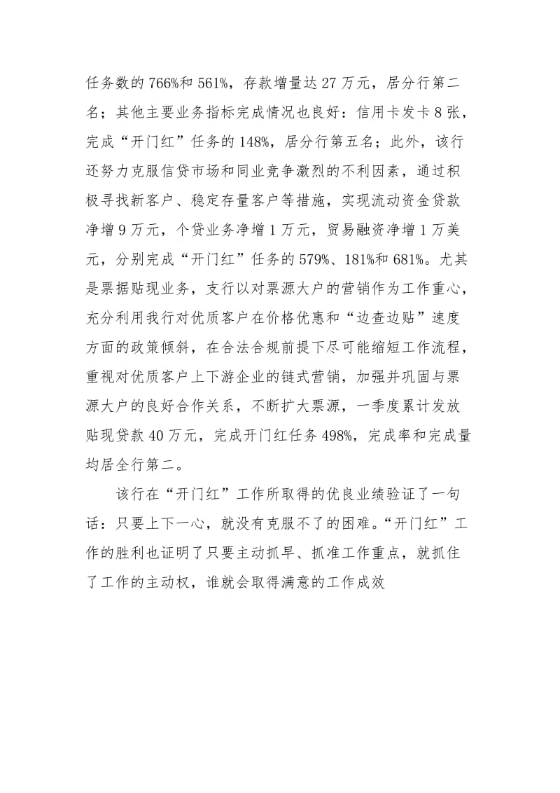 2021年银行开门红工作总结.docx_第2页