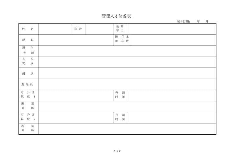 管理人才储备表(1).docx_第1页