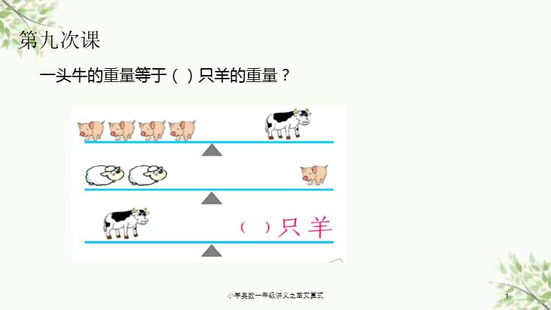 小学奥数一年级讲义之图文算式课件.ppt_第1页