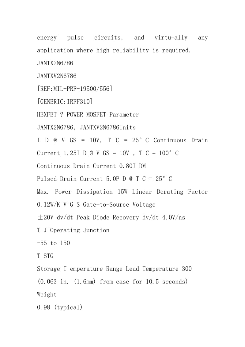 JANTXV2N6786中文资料.docx_第2页