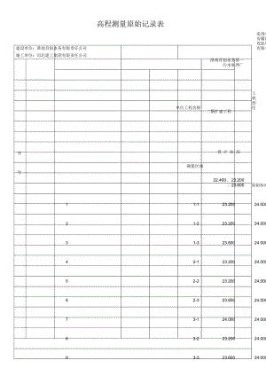 高程原始记录表.docx