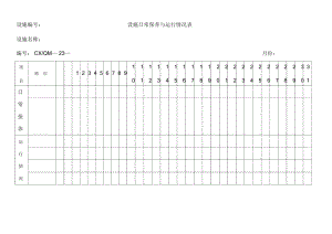 设施日常保养与运行情况记录表文件.docx