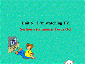 2019版七年级英语下册 Unit 6 I&rsquo;m watching TV Section A（Grammar Focus-3c）教学课件1 （新版）人教新目标版.ppt