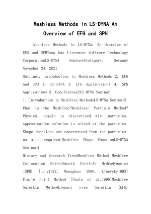 Meshless Methods in LS-DYNA An Overview of EFG and SPH.docx