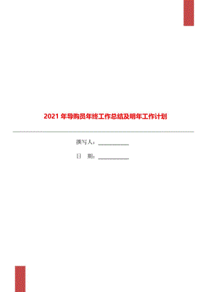 2021年导购员年终工作总结及明年工作计划.doc