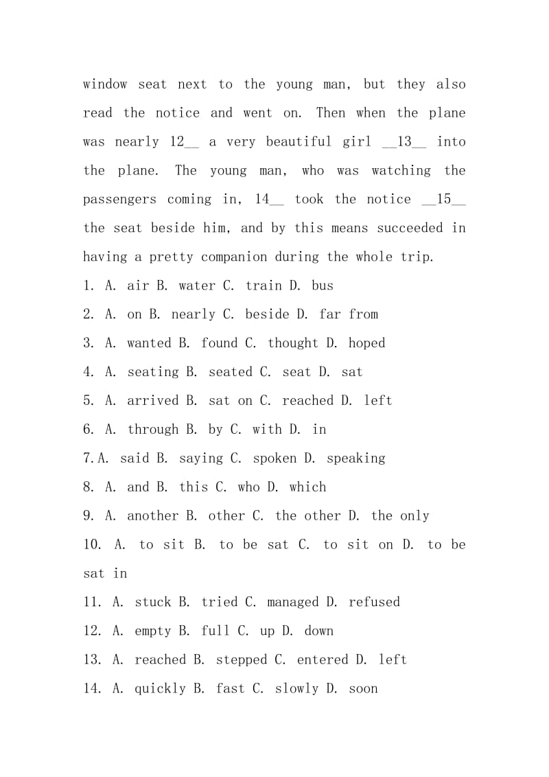 (完整版)中考英语复习训练完形填空50(较高难度).docx_第2页