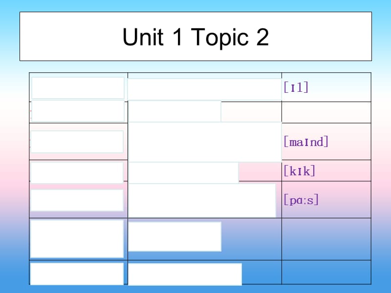 八年级英语上册 Unit 1 Playing Sports Topic 2 I&rsquo;ll kick you the ball again词汇检测课件 （新版）仁爱版.ppt_第1页