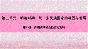 七年级历史下册 第三单元 明清时期 统一多民族国家的巩固与发展 第19课 清朝前期社会经济的发展课件 新人教版.ppt