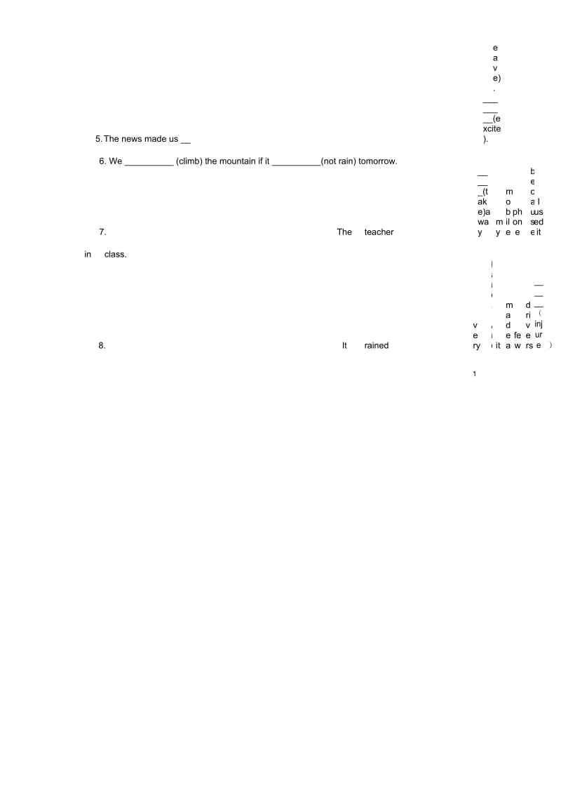 湖北省襄阳市第四十七中学八年级英语下册《unit5revision》学案(无答案)人教新目标版.docx_第2页