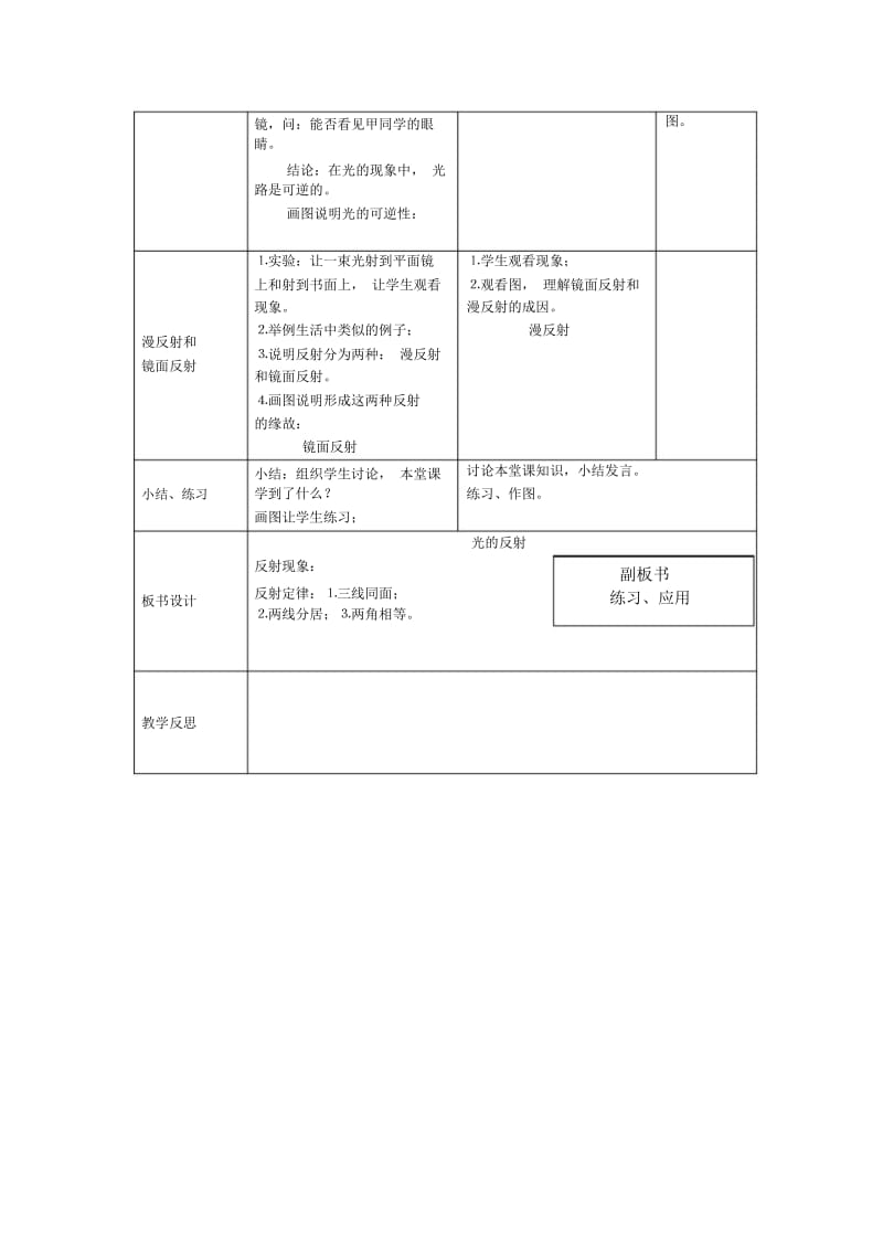 物理初二下苏科版3.5光的反射教学设计6.docx_第3页