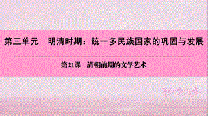 七年级历史下册 第三单元 明清时期 统一多民族国家的巩固与发展 第21课 清朝前期的文学艺术课件 新人教版.ppt