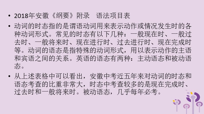 安徽省2019中考英语二轮复习 第2部分 专题研究 专题9 动词的时态和语态课件.ppt_第3页