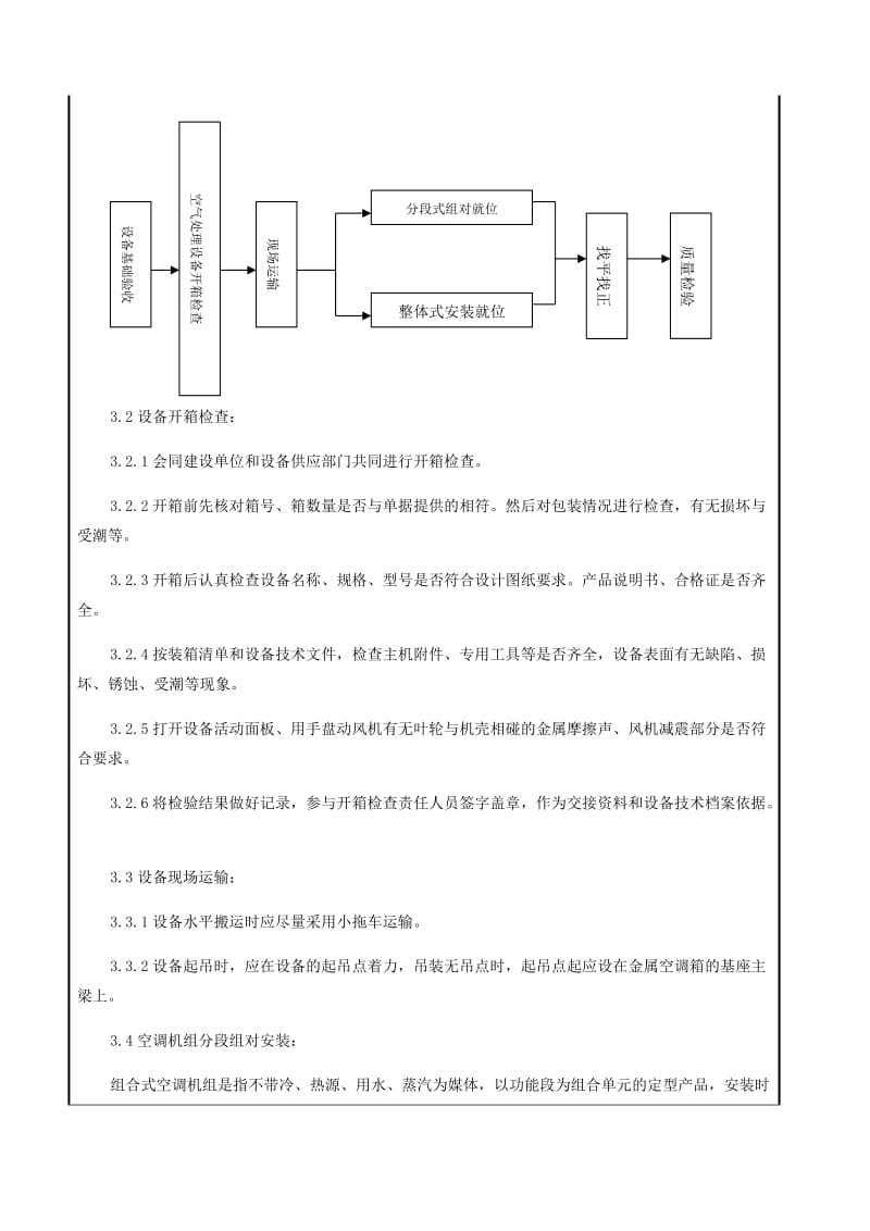 空气处理器安装施工交底记录.docx_第3页