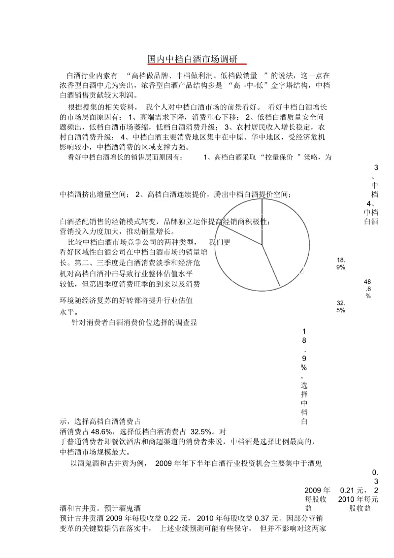 中国中档白酒市场调研分析.docx_第1页