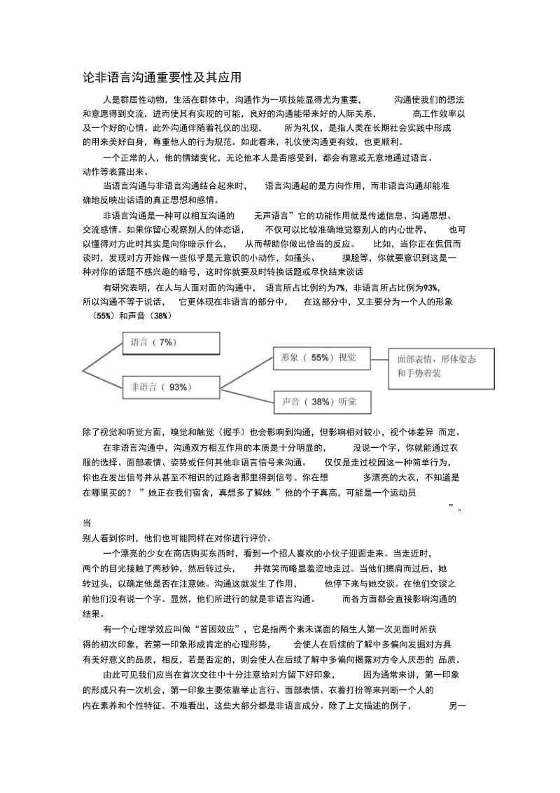 论非语言沟通重要性及其应用.docx_第1页