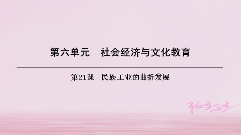 八年级历史上册 第6单元 社会经济与文化教育 第21课 民族工业的曲折发展课件 北师大版.ppt_第1页