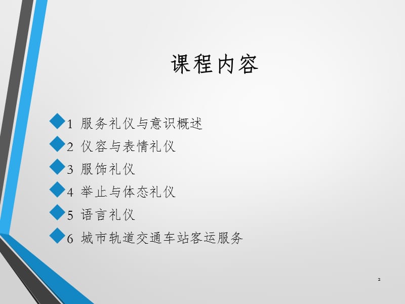 第一章--城市轨道交通服务礼仪与意识基本知识PPT演示课件.pptx_第2页