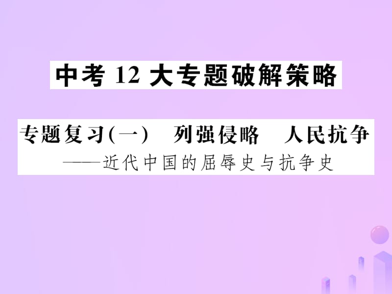 广西2019年中考历史总复习 专题复习（一）列强侵略 人民抗争课件 新人教版.ppt_第1页