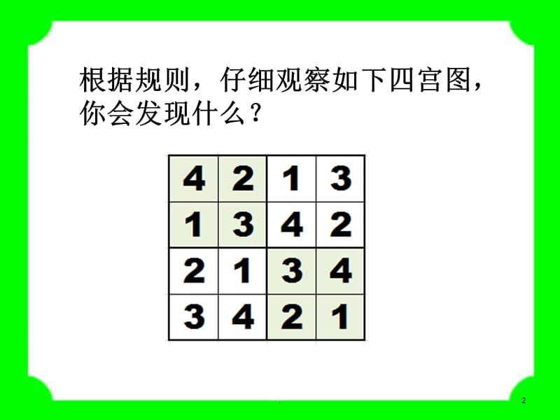 一起学数独聪明孩子都爱玩的数字游戏标准四宫数独进阶技巧（课堂PPT）.ppt_第2页