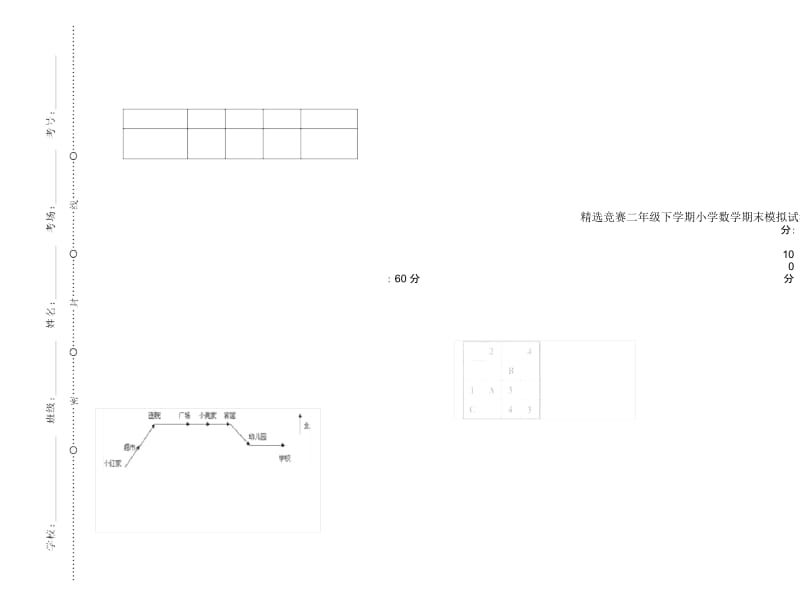 精选竞赛二年级下学期小学数学期末模拟试卷B卷.docx_第1页