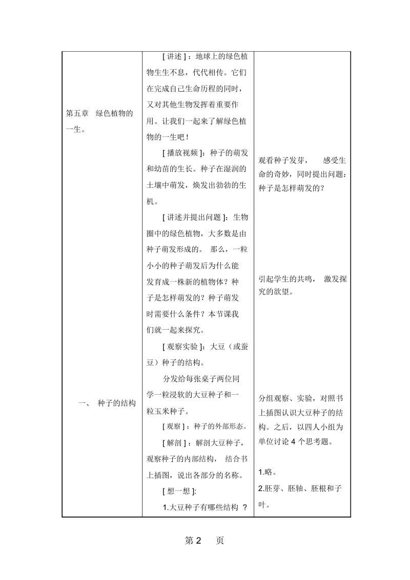 苏教版七上351《植物种子的萌发》教案.docx_第2页