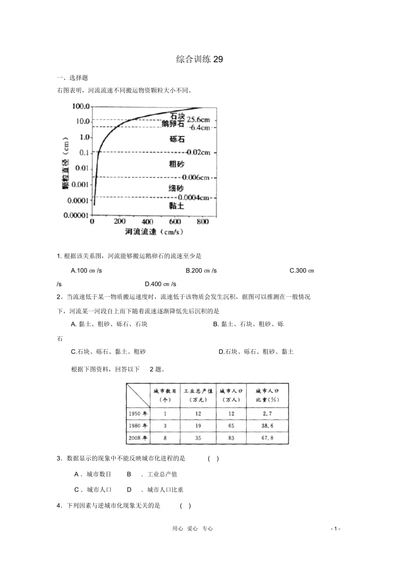 高考地理专题复习综合训练29.docx_第1页